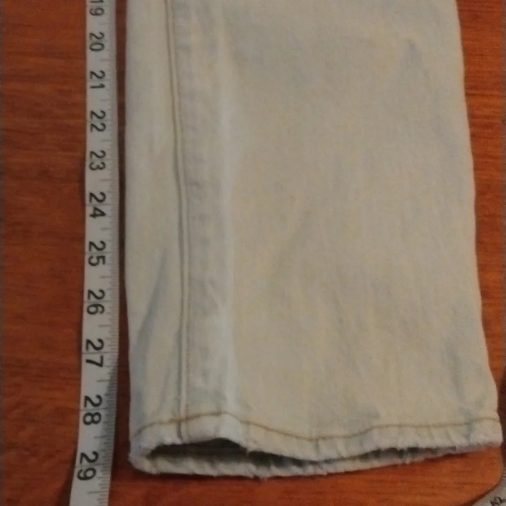 Pacsun mens stacked skinny lightwash distressed jeans. Size 32x 30.